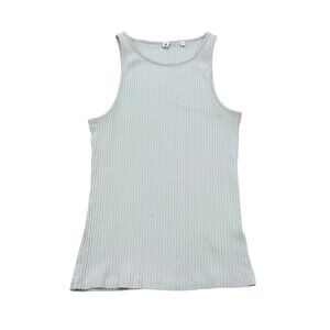 Women’s KOTN Ribbed Tank Top Cream Cotton Minimalist 2010s